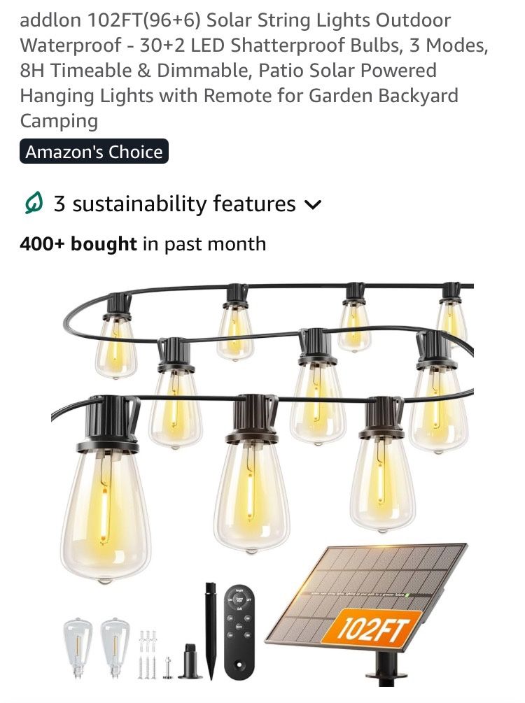 Solar String Lights ( 102ft.)