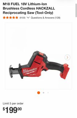 Milwaukee M18 FUEL HACKZALL Reciprocating Saw Tool-Only