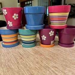 4 /$5 Colorful Flower Pots