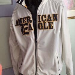 AMERICAN EAGLE OUTFITTERS SPORTSWARE SIZE MEDIUM AUTHENTIC VARSITY STYLE JACKET - UNUSED