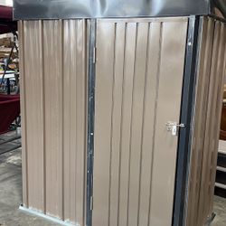 Brand New In Box 5 ft. W x 3 ft. D Outdoor Storage Metal Shed Utility Patio Shed for Garden and Backyard 15 sq. ft. in Gray，$99