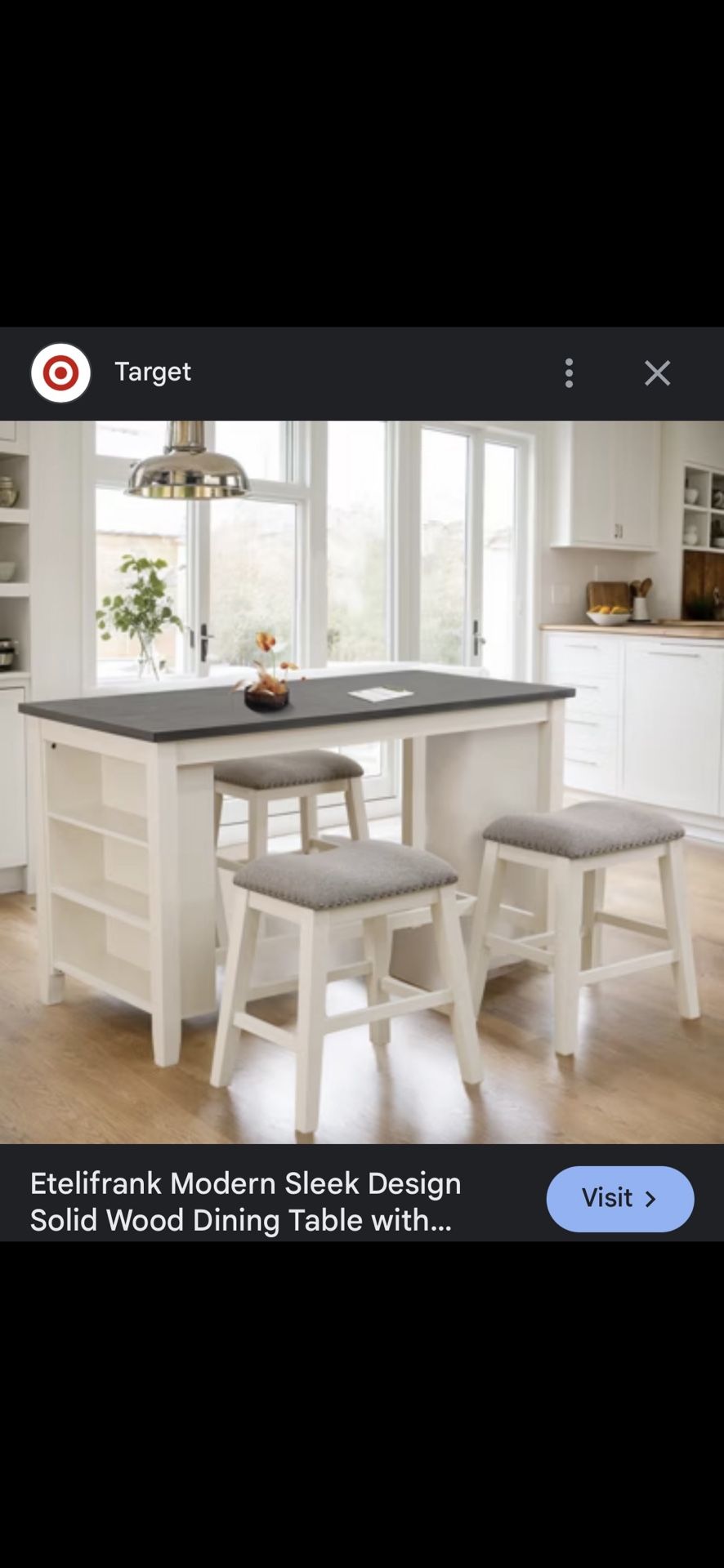Kitchen Table/Island and Stools