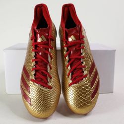 Adidas Adizero 5-Star 6.0 Gold Red Snakeskin Football Cleats Size 9