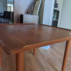 Poul Jensen for Selig designed vintage square Danish midcentury teak coffee table