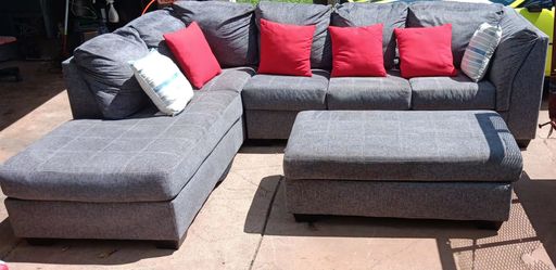 Nice Big Ashley Sectional With storage ottoman can deliver