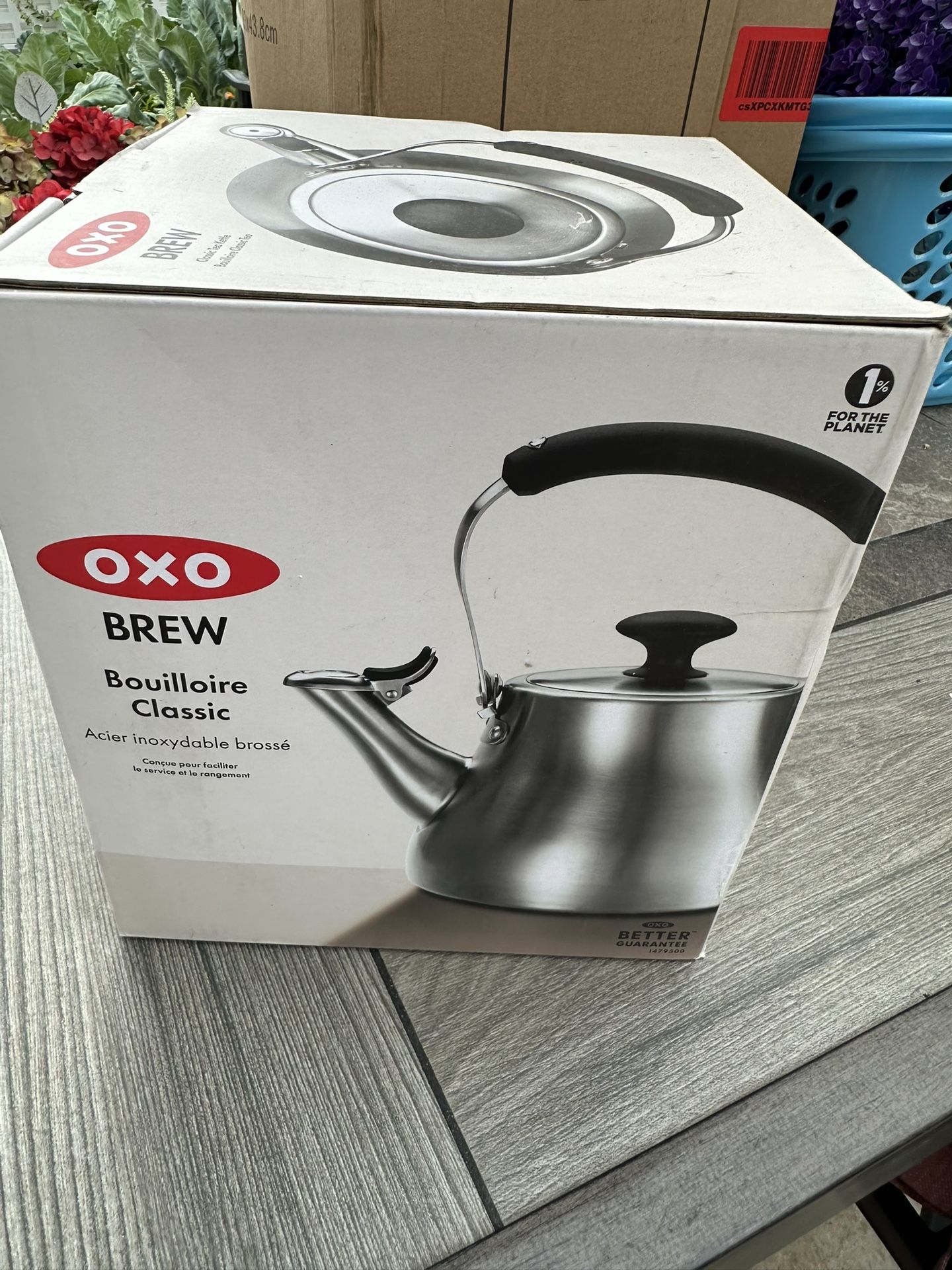 NEW OXO BREW Classic Tea Kettle - Brushed Stainless Steel