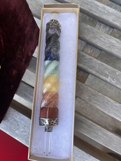  Chakra Crystal Wand And Velvet Journal 