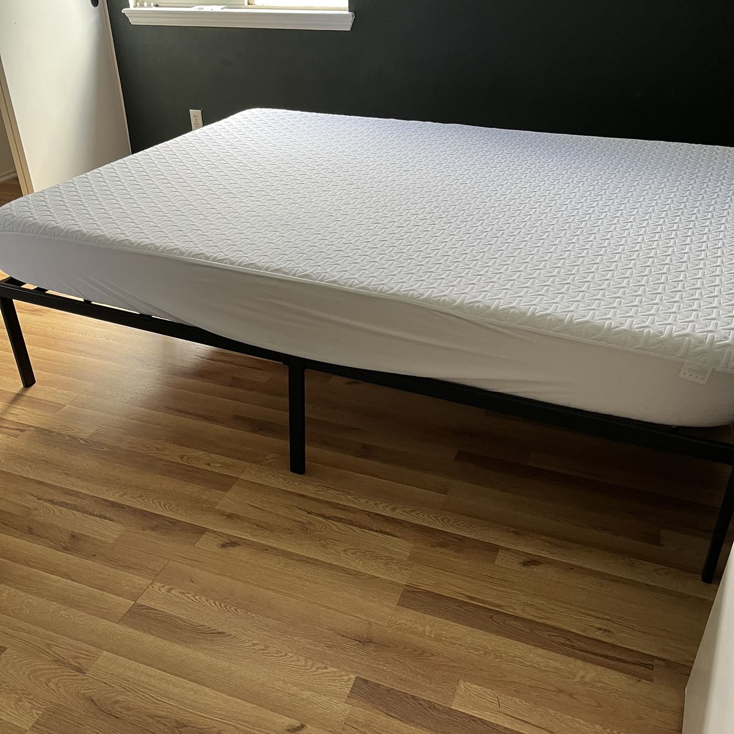 Bed Frame, Mattress, Mattress Protector 