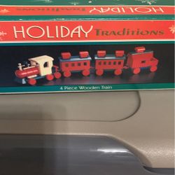 Holiday Wooden train