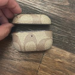 Coach Air Pods Pro Case Brown 