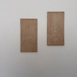 Wood Designed Curved Wall Decor