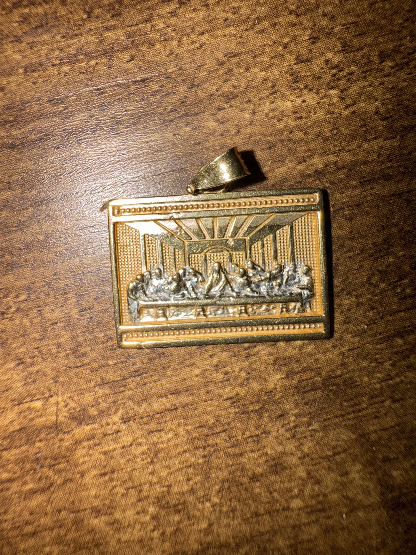 14K Gold Last Supper Pendant