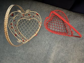 2 Heart Baskets 