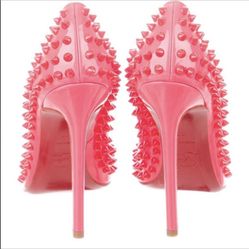 Pink Christian Louboutin Pigalle Spike