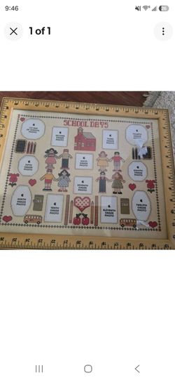 SCHOOL COLLAGE 1ST THRU 12TH GRADE FRAMED NEW