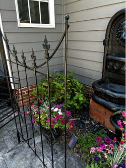 Vintage Solid Wrought Iron Freestanding Trellis/Gate/Fence Panel