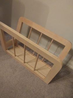 Magazine Rack. Like New. Seldom Used. Light Oak Wood.  18" Long X 11 1/2" High