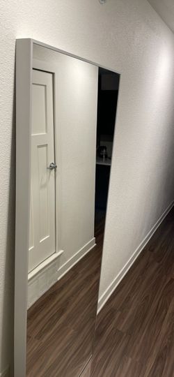 IKEA Large Floor Mirror with White Frame
