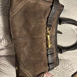 Vintage Suede Coach Purse