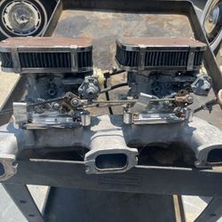 250 292 Chevy Intake + Carbs