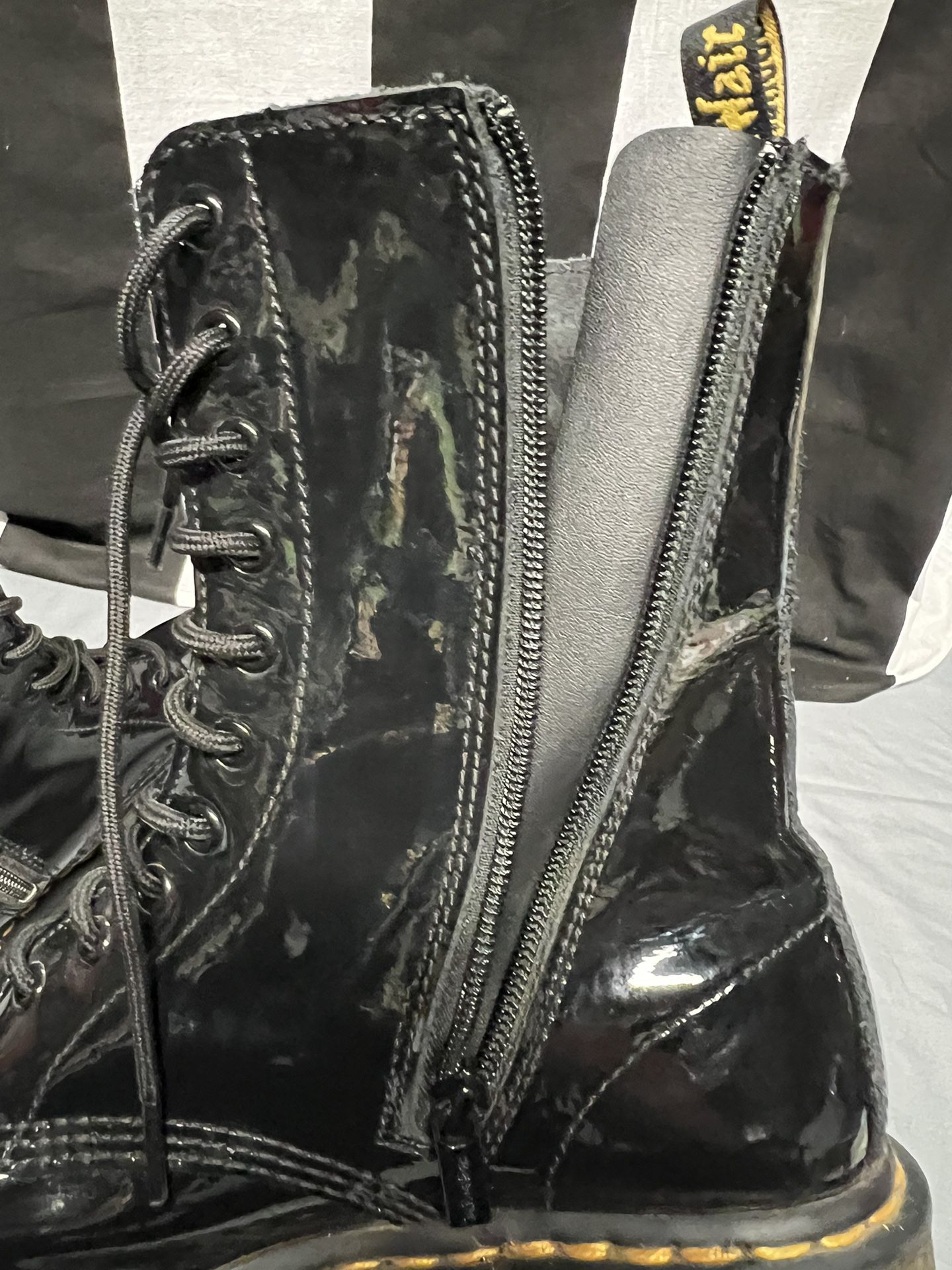 Dr. Martens Hi Top Zip Up Punk Military Boots Size 10