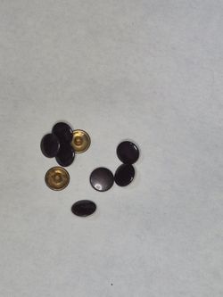 9 Brown 5/8" Domed Snap Fastener Caps 1/4" Post Leathercraft Hardware