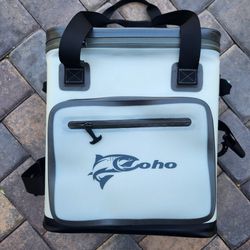 Coho 24 Can Soft Sided, Leak Proof Insulated Portable Cooler & Lunch Box, Gray