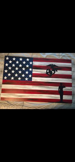USMC wooden painting