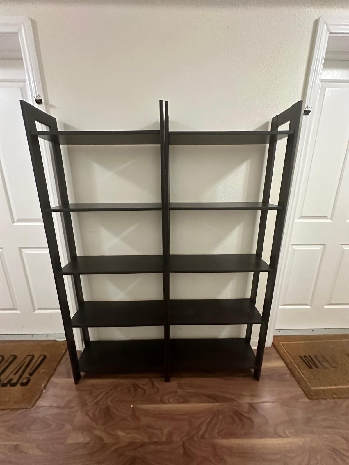 **Twin Bookshelves - Dark Brown**