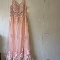Peach Color Long Dress