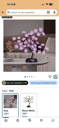 Pink Cherry Blossom/Bonsai LED Tree Light
