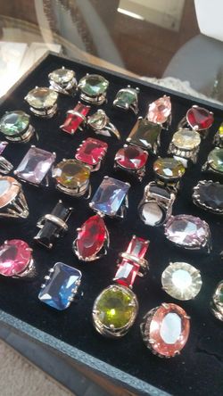 Fun large stoned rings each
