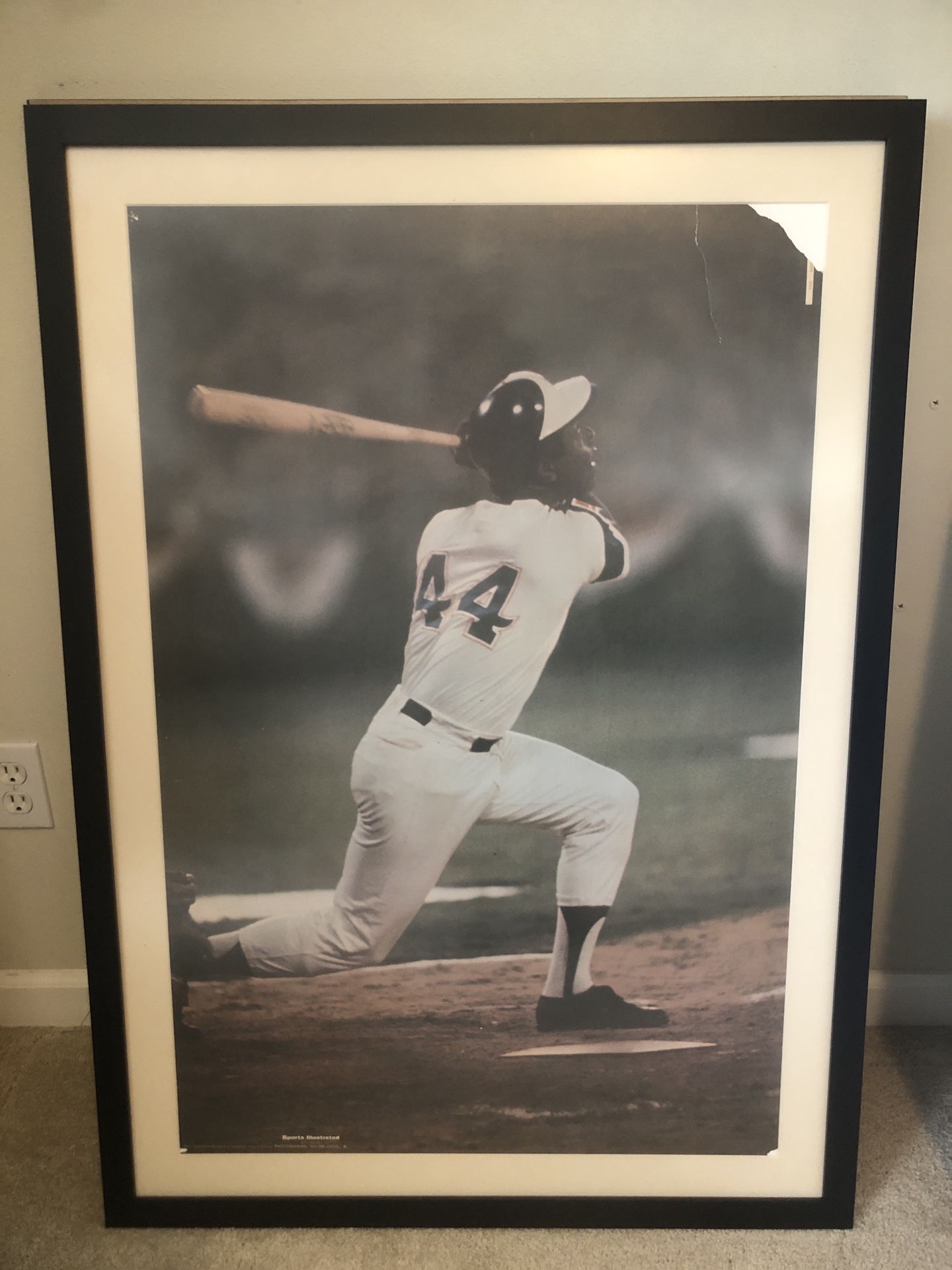 Gallery Framed VINTAGE Hank Aaron Poster