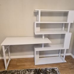 White L-Shaped Computer Desk 