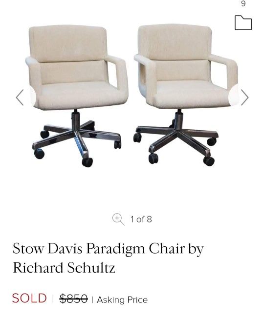 Stow Davis Stowe Davis Lounge Chair Swivel Desk Rolling Chair