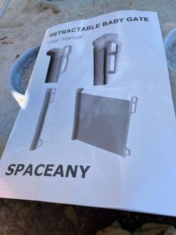 SPACEANY Retractable Baby Gate