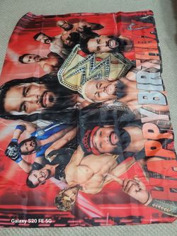 Wwe Birthday Banner 6 Ft X5 1/2  Ft 