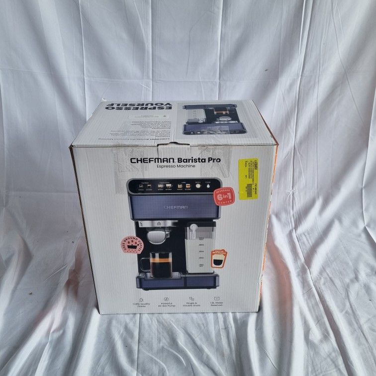 Chefman Barista Pro Espresso Machine 6-in-1 | New Open Box