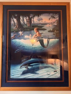 Robert Wyland ‘s Littlest Mermaid PP 1994 - Collaboration w/ Jim Warren Giclee 