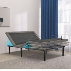 Twin XL Adjustable Bed Frame, Adjustable Bed Base with Wireless Remote, Separate Head/Foot Lift, Easy Assembly, Sturdy Metal, 0 Gravity/Anti-Snore, El