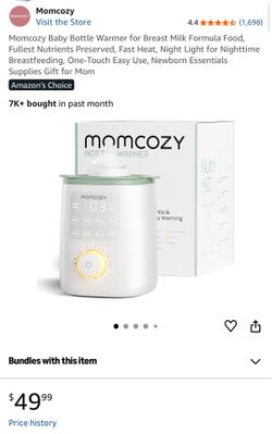 Momcozy Baby Bottle Warmer for Breast Milk Formula Food, Fullest Nutrients Preserved, Fast Heat, Night Light for Nighttime Breastfeeding, One-Touch Ea