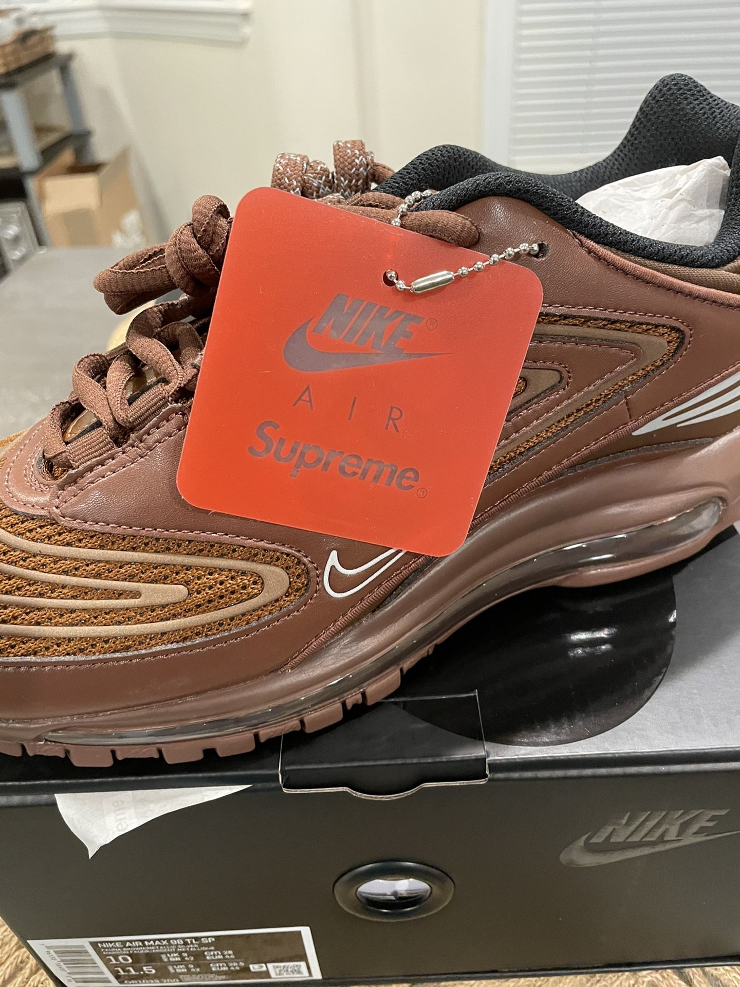 Supreme Nike Air Max 98 TL Brown size 10
