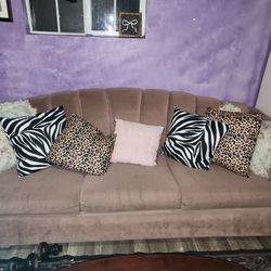Pink Velvet Sofa Hideabed