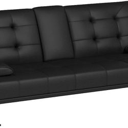 Futon couch bed with Cupholders