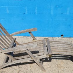 Solid Teak Wood Lounge Chair