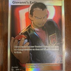 Pokemon Giovanni’s Exile 67/68 Hidden Fates Trainer Holo Full Art NM
