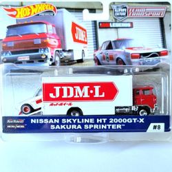 Hot Wheels Team Transport  Nissan Skyline HT 2000GT-X & Sakura Sprinter