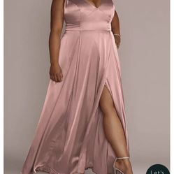 Pink Quartz Davids Bridal Bridesmaid Dress Size 10