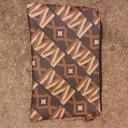 Patterned Zip Pouch Clutch Wallet