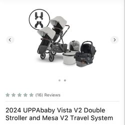 Uppababy Vista stroller (up to 3) & Mesa Car seat w Base